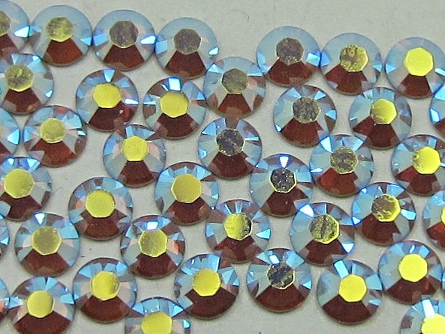 1 Gross 12ss LIGHT GRAY OPAL AB FLATBACK European Rhinestones